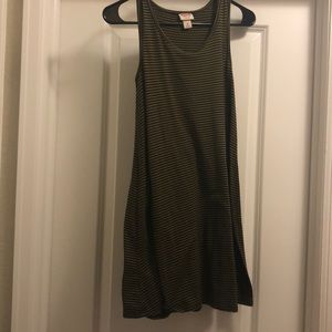 Black and olive everyday dress